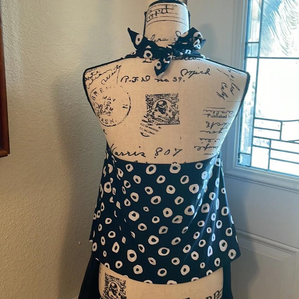 NWT-Island Waves tanki. Tie back top & skirt bottoms. Black & white. SZ 12 - Picture 2 of 14